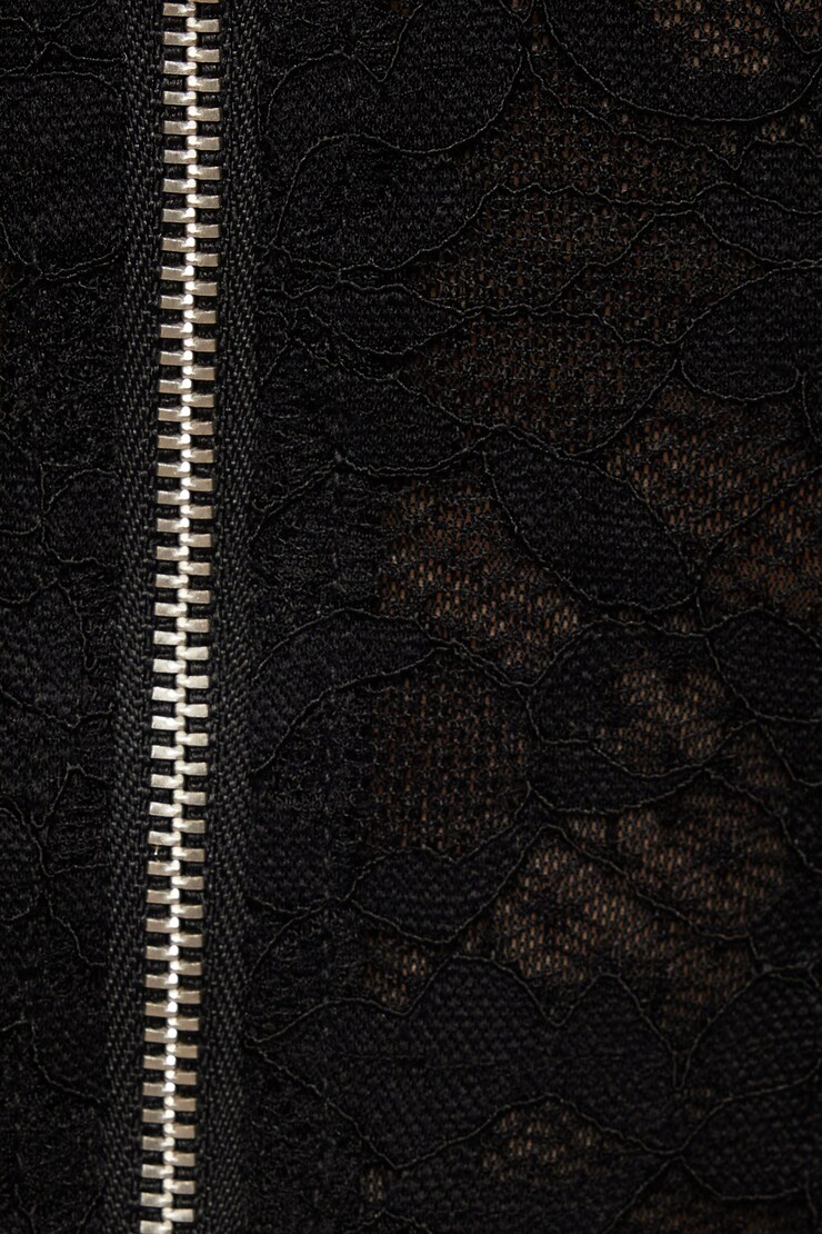Saige Lace Square Neck Corset Top  Jet Black  large