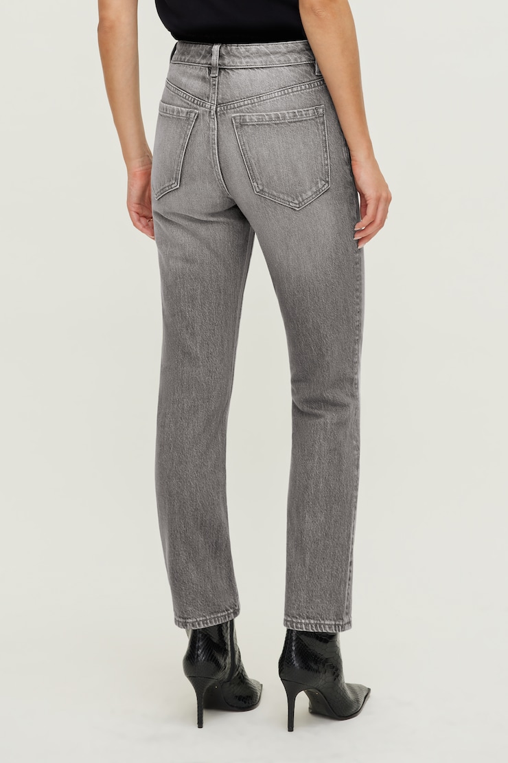 Frenchie High Rise Slim Leg Jeans Medium Black / Dove Grey large