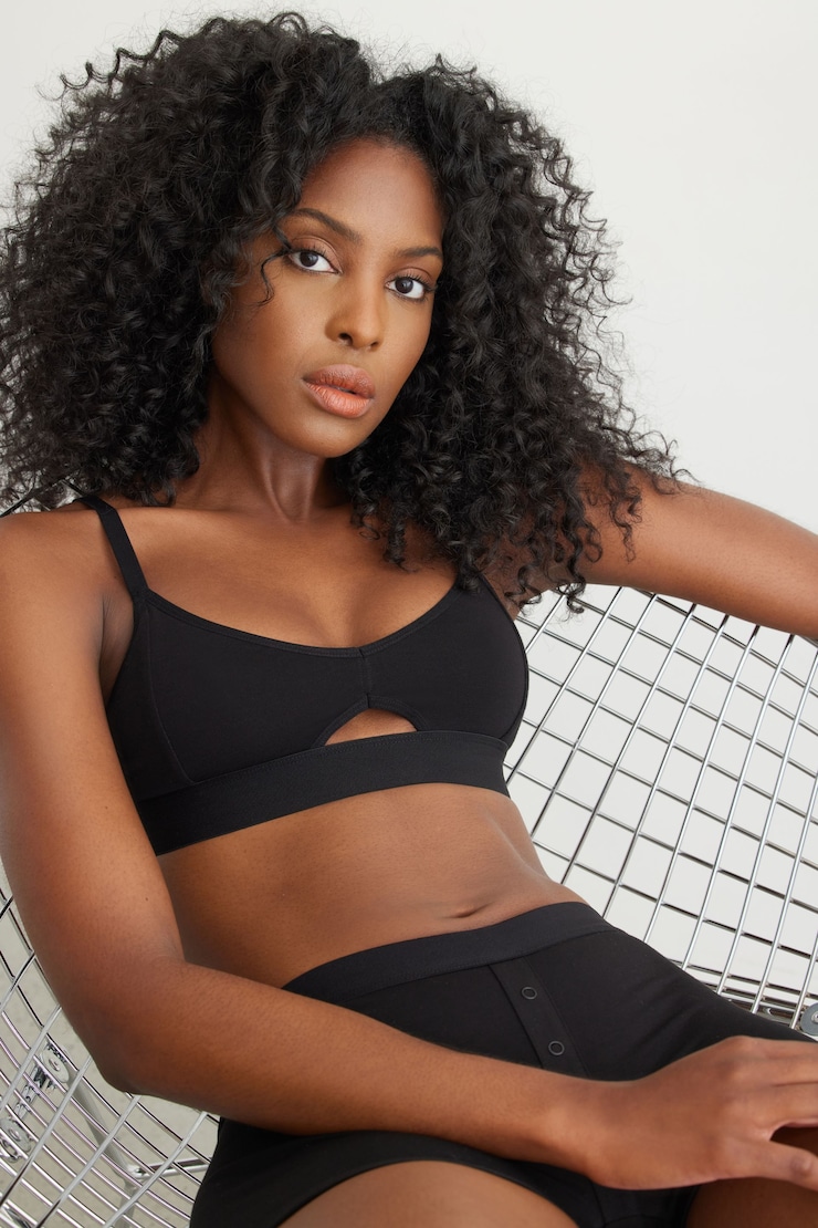 RICHER POORER | Cut Out Bralette Jet Black large