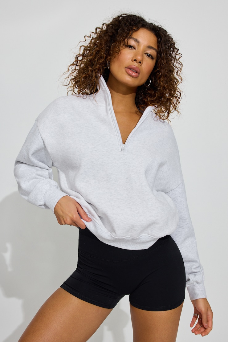 UltraFleece Half Zip Sweatshirt Gray | Garage