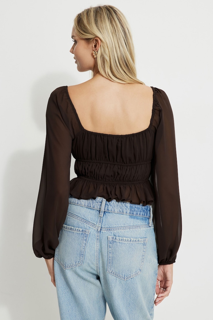 Marilena Front Tie Blouse Java large
