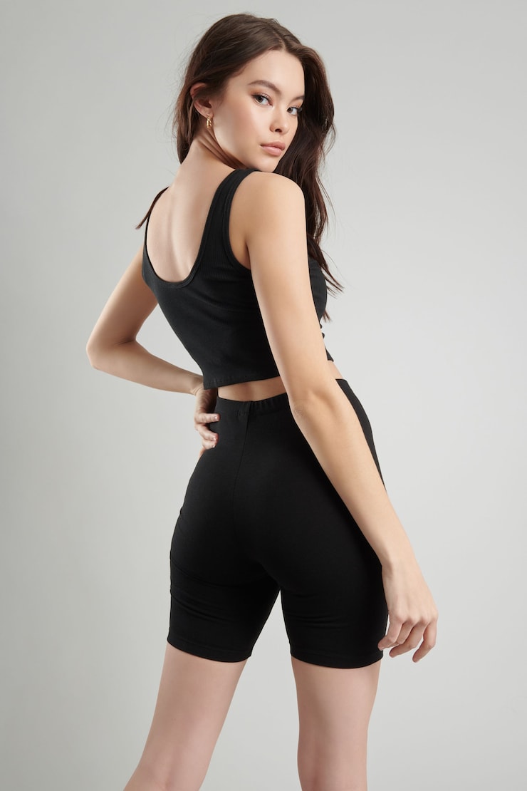 High Rise Bike Short, Jet Black, large