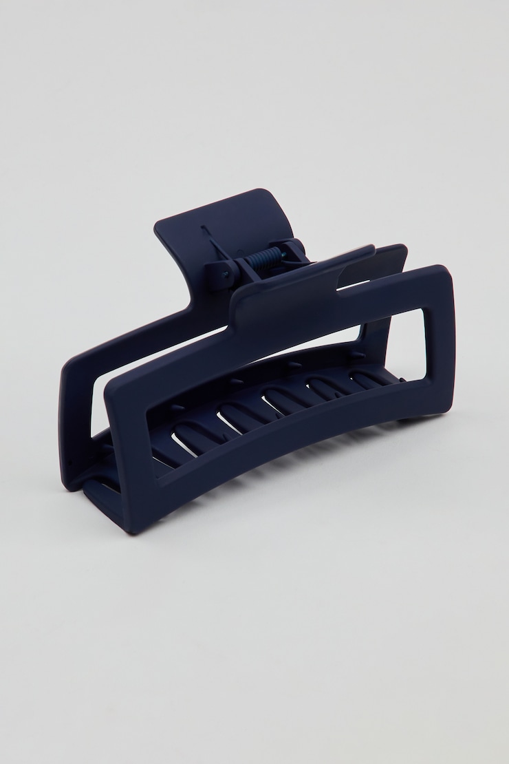 Oversized Rectangle Claw Clip, Mariana Blue, large