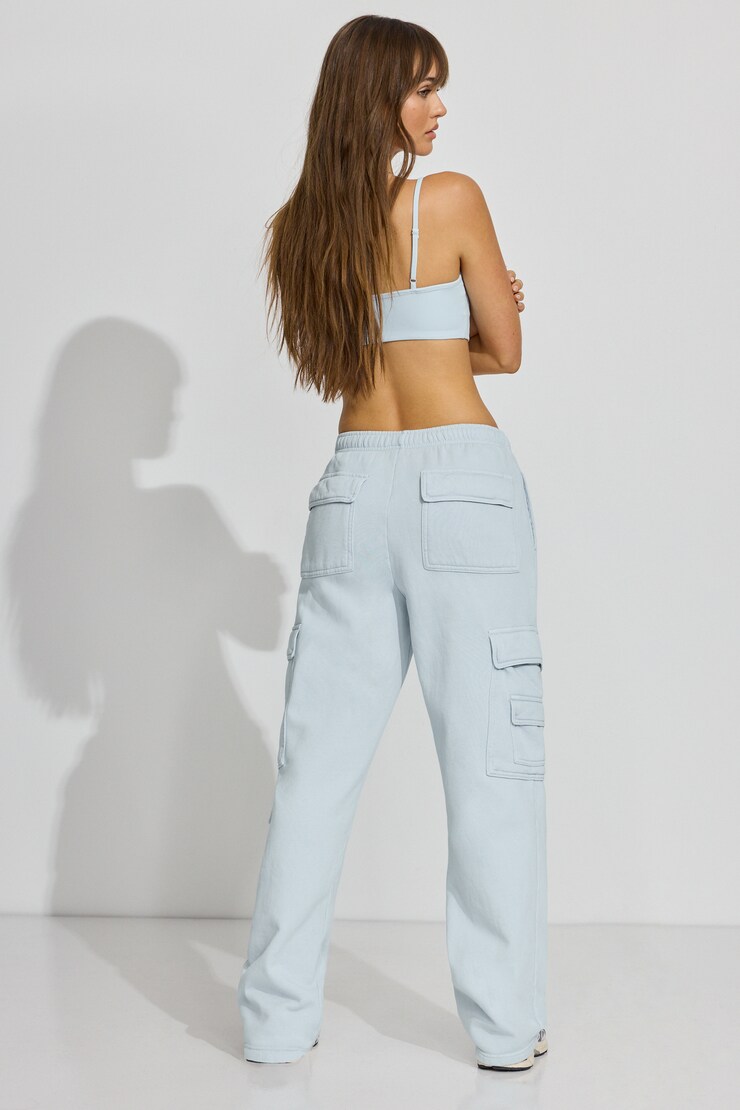 UltraFleece Cargo Sweatpants, Soft Blue, large