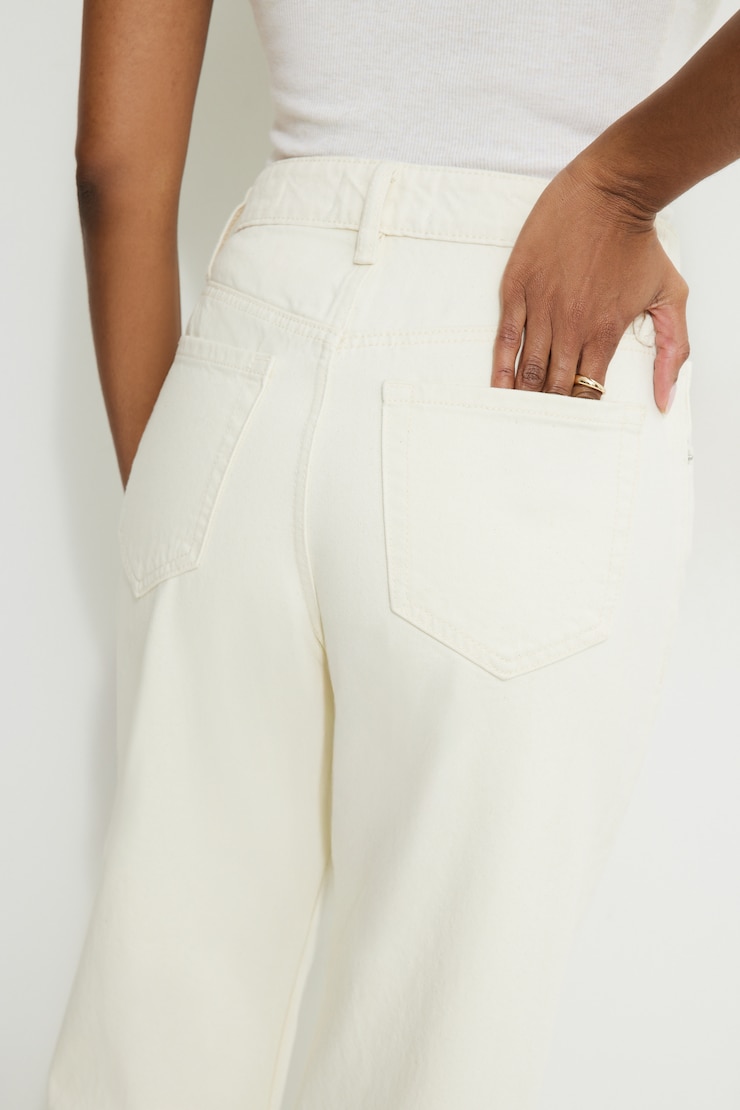 Heidi High Rise Wide Leg Jeans Beige / Seeded Ecru large