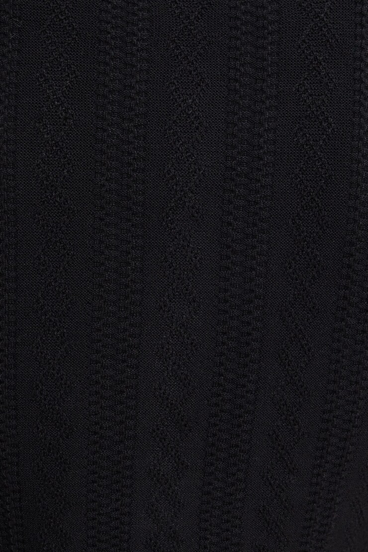 Cable Knit Cardigan Jet Black large