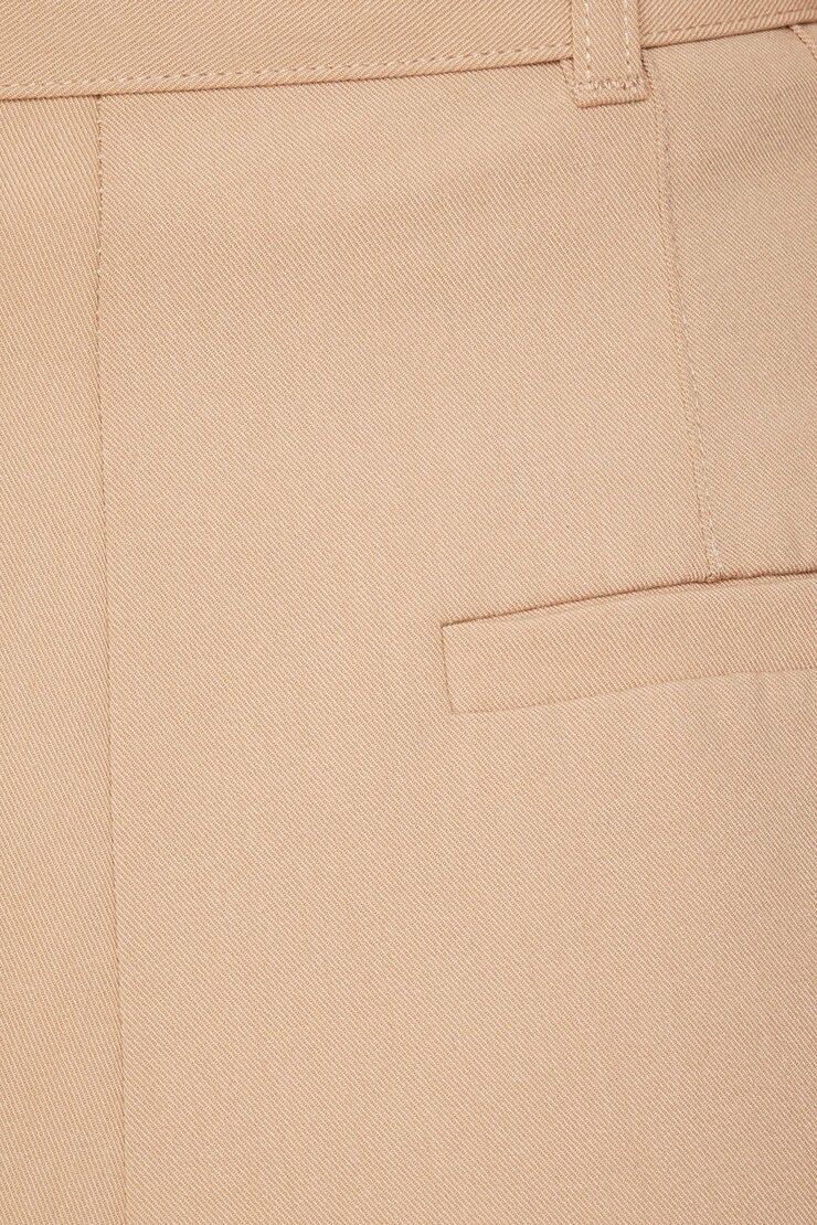 Belted Wide Leg Pants Almond Tan Beige large