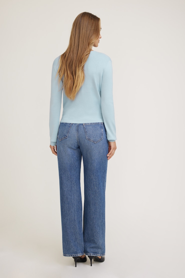 Rebecca Crewneck Cardigan Celestial Blue large