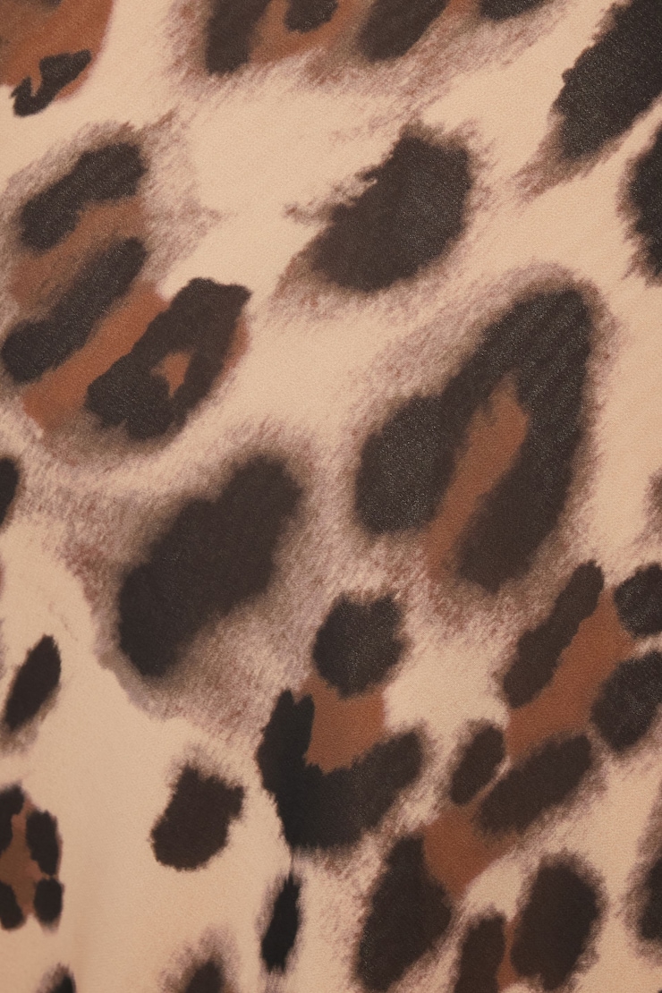 Printed Mermaid Maxi Skirt Leopard Skin large