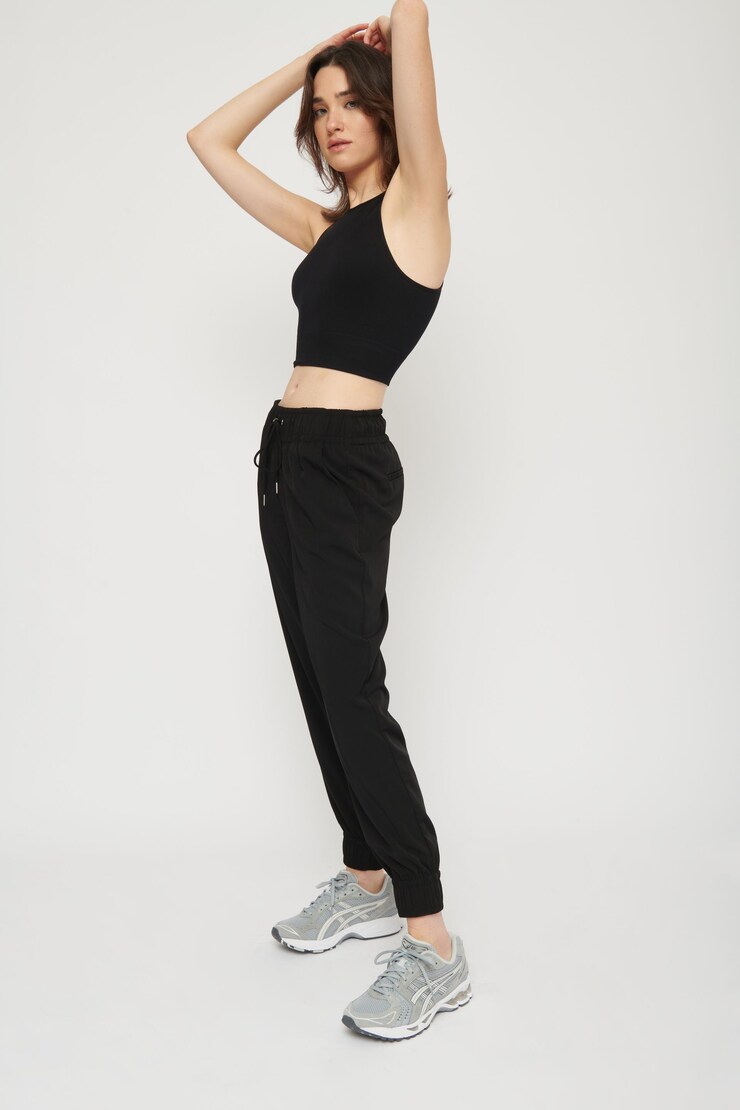 Sacha High Waist Joggers Jet Black large