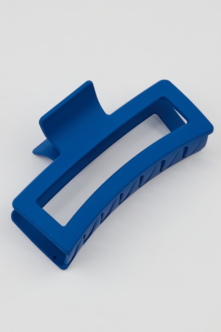 Oversized Rectangle Claw Clip, Electric Blue, large