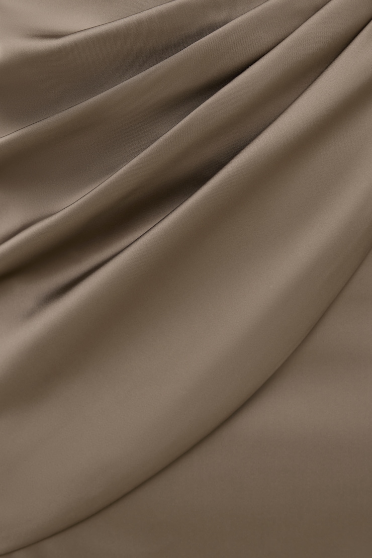 Minijupe drapée en satin