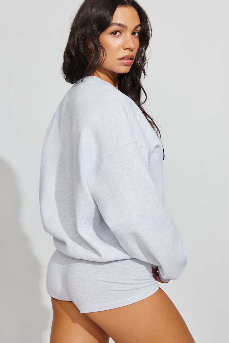 UltraFleece Crewneck Jumper, Spring Grey Mix, large