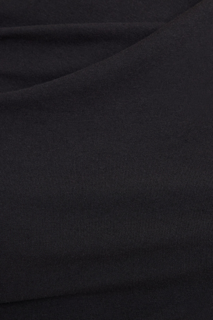 Draped Long Sleeve T Shirt Jet Black large